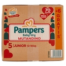 Pampers Baby-dry Mutandino Junior 70 + 6 pz